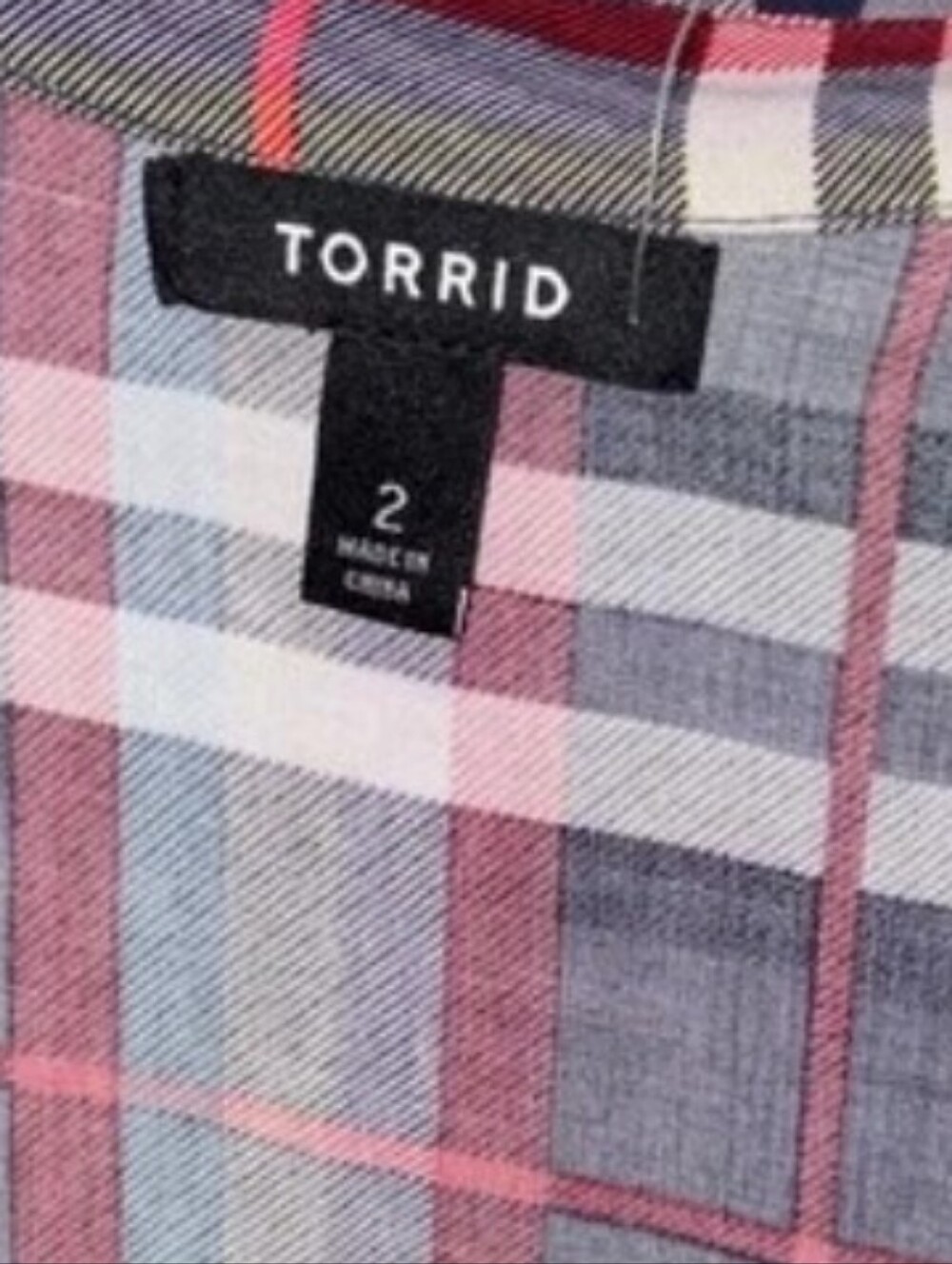 Torrid Maxi Kimono Duster Challis Plaid Red & Blue Plus Size 2 2X New - Picture 8 of 10